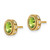 14k Oval Peridot and Diamond Earrings