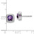 14k White Gold Cushion Amethyst and Diamond Halo Earrings