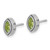 14k White Gold Marquise Peridot and Diamond Earrings