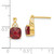 14K Yellow Gold Synthetic Checkerboard Garnet and Diamond Earrings