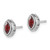 14k White Gold Marquise Garnet and Diamond Earrings