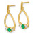 LG Diamond and Created Gemstone Post Dangle Earrings