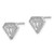 14k White Gold Diamond Gemstone-Shaped Earrings