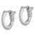 14k Madi K White Gold Cubic Zirconia Hinged Hoop Earrings