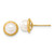 14k 5-6mm White Button FWC Pearl Earring and Pendant Set