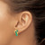 14k Polished with Created Blue Opal Flip Flop Post Earrings