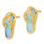 14k Polished with Created White Opal Flip Flop Post Earrings