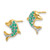 Gemstone & Diamond Dolphin Post Earrings