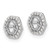 14k White Gold Hexagon Diamond Earring Jackets