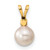 14K 6-7mm Saltwater Akoya Cultured Pearl and Dia. Earrings and Pendant Set
