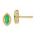 14k Marquise Emerald Post Earrings
