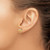 14k Satin and Polished Diamond Double Triangle Post Earrings