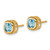 14k Cushion Blue Topaz Earrings