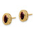 14k Oval Garnet Post Earrings