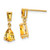 14k Gold Citrine Dangle Post Earrings