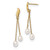 14k 4-5mm White Rice Freshwater Cultured Pearl Dangle Post Earrings