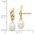 14K 5-6mm White Rice FW Cultured Pearl .02ct Diamond Dangle Earrings