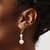 14K 6-10mm White Freshwater Cultured Pearl D/C Bead Leverback Earrings