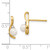 14k 8-9mm Near Round White FWC Pearl Leverback Earrings