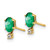 14k Diamond and Emerald Birthstone Earrings