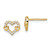 14k Madi K Cubic Zirconia Heart Post Earrings