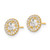 14k Cubic Zirconia Halo Stud Earrings