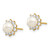 14k Madi K 5-6mm White Button Freshwater Cultured Pearl Cubic Zirconia Post Earrings