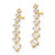 14K Polished White Cubic Zirconia Post Earrings