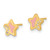 14k Madi K Cubic Zirconia Pink Enamel Star Post Earrings