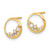 14K Polished Open Circle Cubic Zirconia Post Earrings