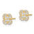 14K Polished Flower Cubic Zirconia Post Earrings