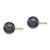 14k 6-7mm Round Black Saltwater Akoya Cultured Pearl Stud Post Earrings