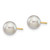 14k 6-7mm Round Grey Saltwater Akoya Cultured Pearl Stud Post Earrings