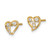 14k Madi K Cubic Zirconia Accent Open Heart Post Earrings