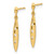 14k Madi K Oval with 3-Cubic Zirconias Dangle Post Earrings