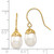 14K 7-8mm White Rice Freshwater Cultured Pearl Dangle Earrings