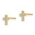 14K Madi K Polished Cubic Zirconia Cross Post Earrings