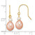 14k 7-8mm White/Pink Round/Rice FW Cultured Pearl Dangle Earrings