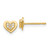 14k Madi K Cubic Zirconia Children's Heart Post Earrings