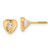 14k Madi K Diamond-cut Cubic Zirconia Heart Post Earrings