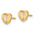 14k Madi K Diamond-cut Cubic Zirconia Heart Post Earrings