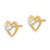 14ky Madi K Childrens Polished Cubic Zirconia Heart Post Earrings