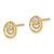 14k Madi K Cubic Zirconia Circle Design Post Earrings