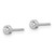 14k Madi K White Gold 3mm Cubic Zirconia Bezel Post Earrings