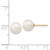 14k 7-8mm White Round Freshwater Cultured Pearl Stud Post Earrings