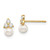14k Madi K Cubic Zirconia and FW Cultured Pearl Post Earrings