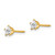 Inverness 14k 4mm Star Cubic Zirconia Post Earrings