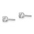 Inverness 14k White Gold 3mm Cubic Zirconia Post Earrings