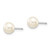 14k White Gold 5-6mm White Round FW Cultured Pearl Stud Post Earrings