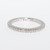 14k White Gold French Pave Round Cut Diamond Eternity Band 0.60 CTW